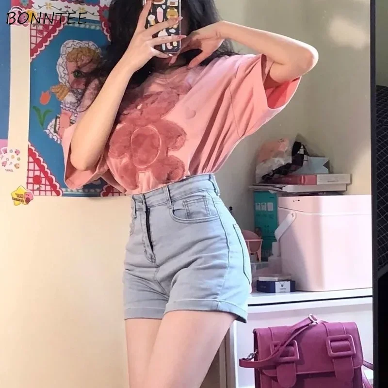 

Шорты женские с карманами и высокой талией в корейском стиле, универсальная уличная одежда для колледжа, узкие джинсовые модные сексуальные, уютные, шикарные, повседневные, новые