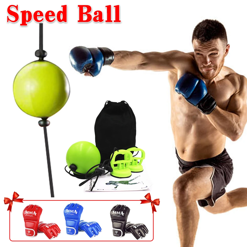 Adjustable Suction Cup Boxing Reflex Speed Ball Height Adjust Hand Eye Reaction Training Punch Fight Ball Fitness Equipment