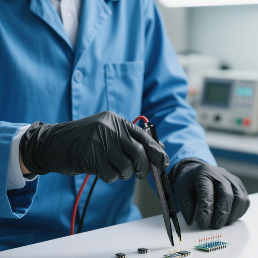 LCR test leads compatible with LCZ digital bridge fourwire 80 5cm cable for secure clamping of For SMD chip components