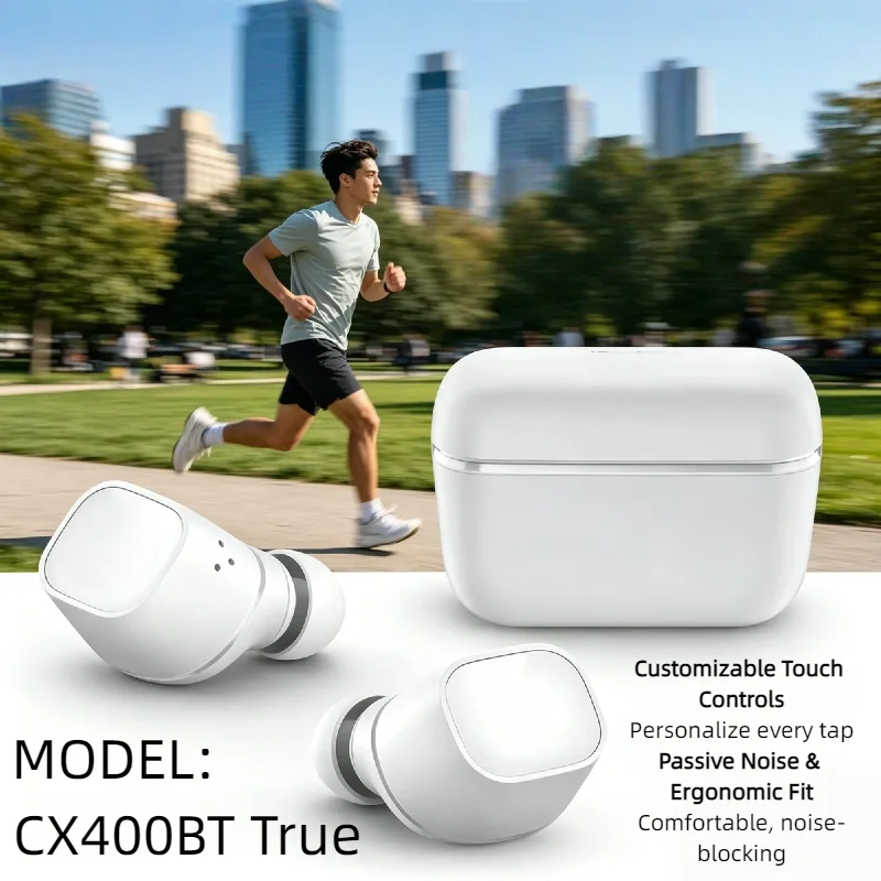 

CX400BT in Ear True Sports Headset Wireless Stereo Bluetooth Noise Reduction Soundproof Headphones Receiver Premium Deep Bass