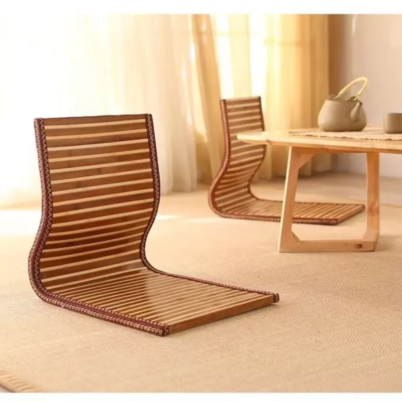 Grass woven tatami, backrest stool, home bedroom, dormitory, bed seat, bay window, legless Japanese style floor chair