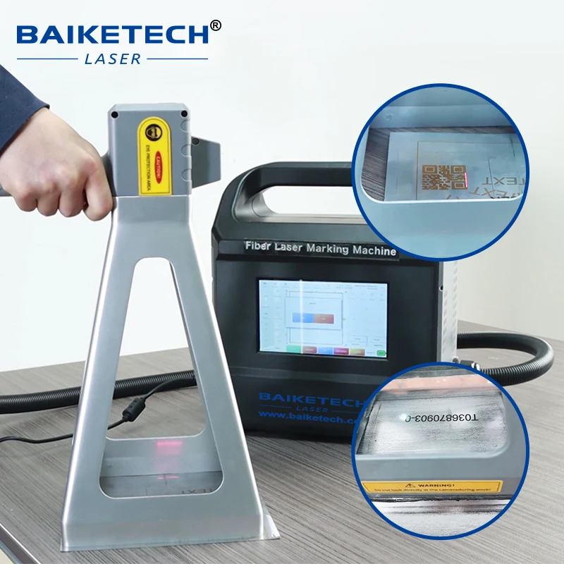 TH-FM400S Portable Handheld Fiber Laser Marker Compact Mobile Laser Engraving Equipment for Metal Serial Number Etching