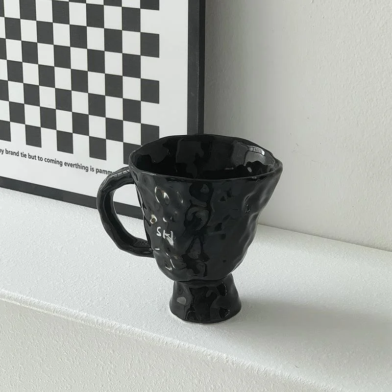 

Design Sensation Ceramic Coffee Cup Mark 403 High-End Feeling Water Cup Ins Gift Cup Non-Dishwasher Safe White Porcelain