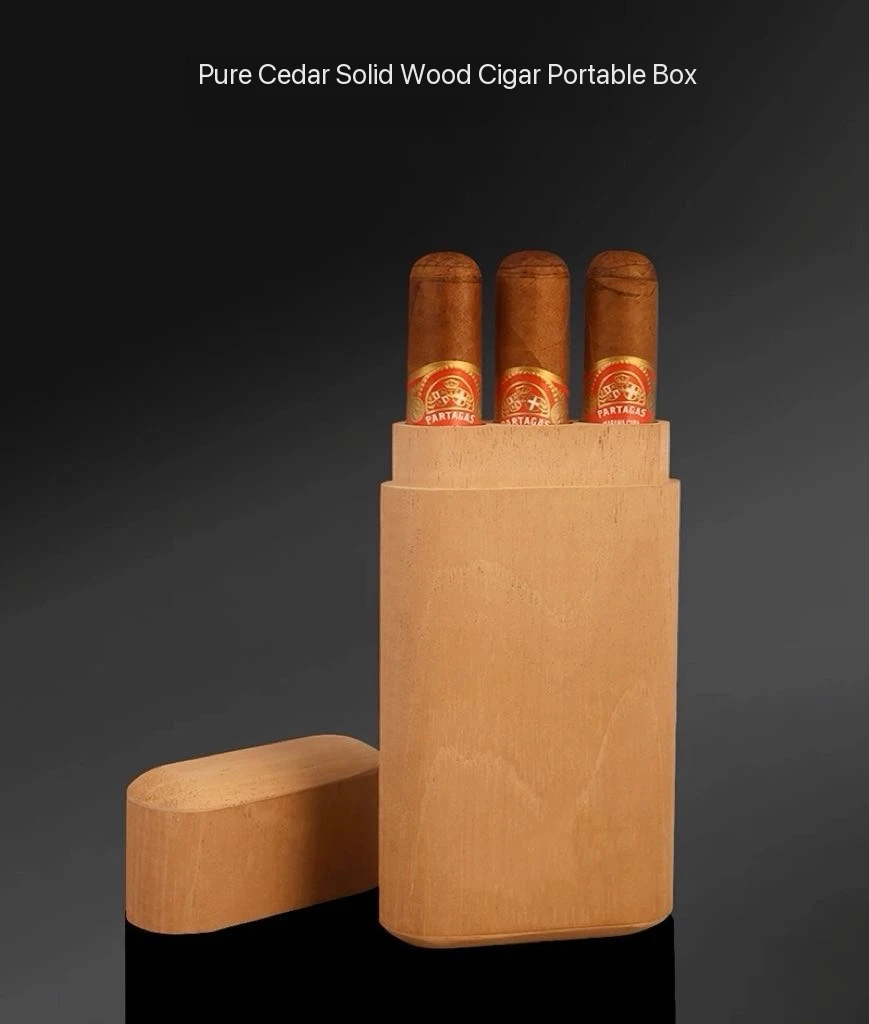 

Cigar Box Made Of Solid Wood And Cedar Wood, Dust-Proof And Moisturizing, Portable Cigar Box.