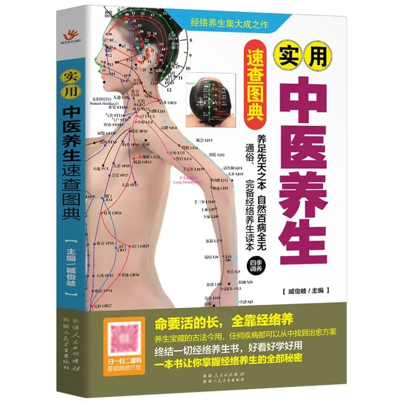 Practical Traditional Chinese Medicine Health Quick Check Human Body Meridians and Acupoints Diagram Zero Basic Massage Books