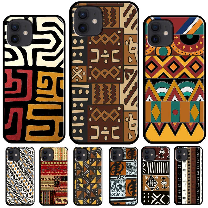 African Fabric Print Phone Case For iPhone 16 15 12 11 14 Pro Max 13 Mini Plus XR X XS Max Back Cover