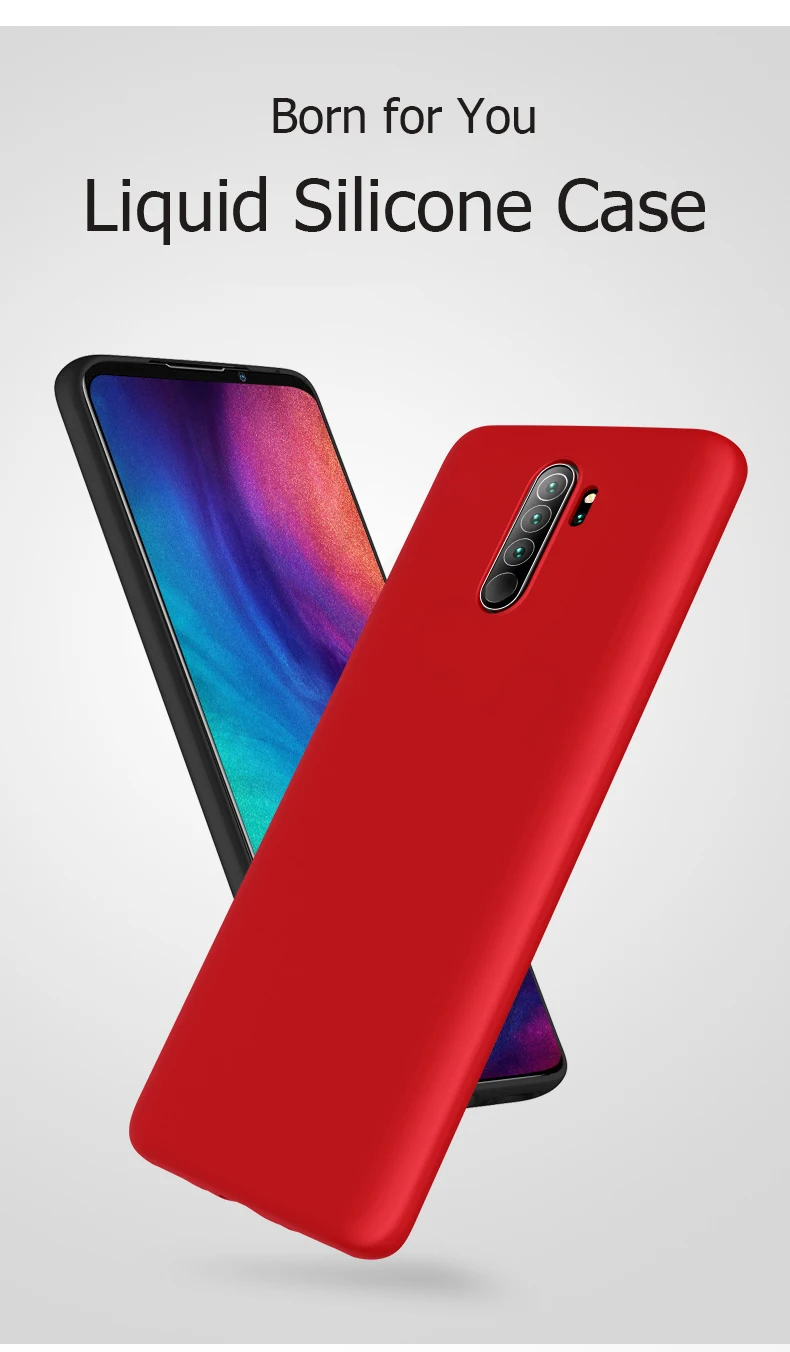 Für XiaoMi RedMi Note 9 9s Pro 10 11 11S 10s 10T 9T 8 8T 7 Pro 9A 9C 10C Poco X3 F3 Soft Solid Candy Cover Flüssigsilikonhülle – Detail 3