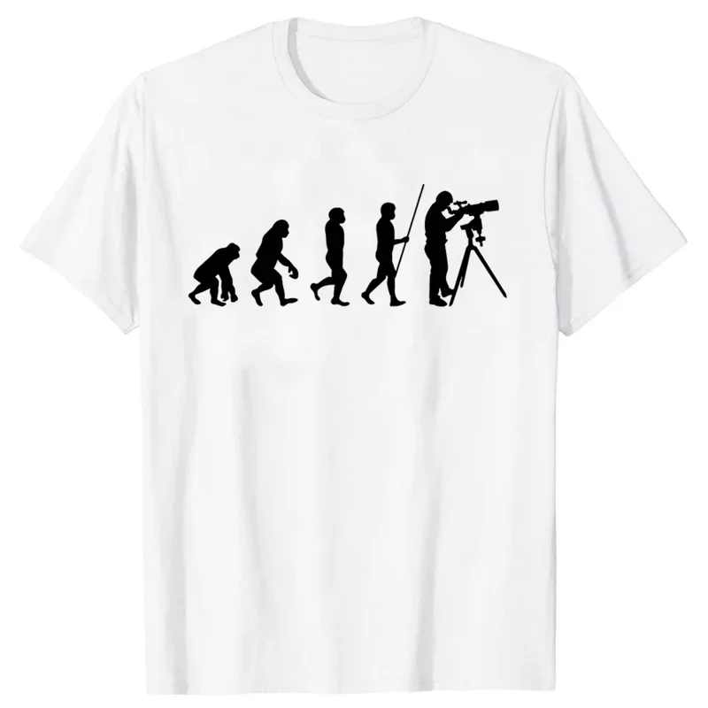Astronomer Evolution T-Shirt Funny Astronomy Cool Gift Cotton Men's T Shirts Simple Style Tops T Shirt Casual Short Sleeve