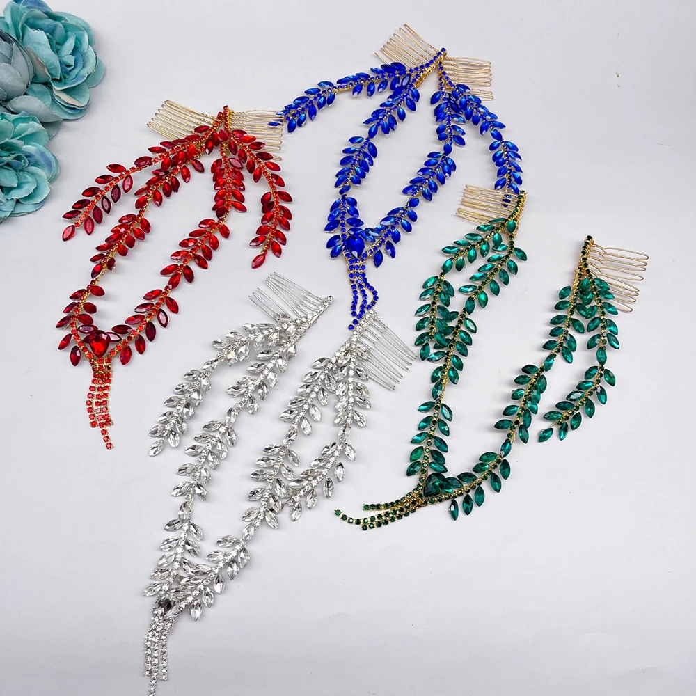 

DZ201 Rhinestone Brides Headpiece Wedding Hair Accessories Fashion Woman Tiara Girlfriend Fascinators Bridal Forehead Chain