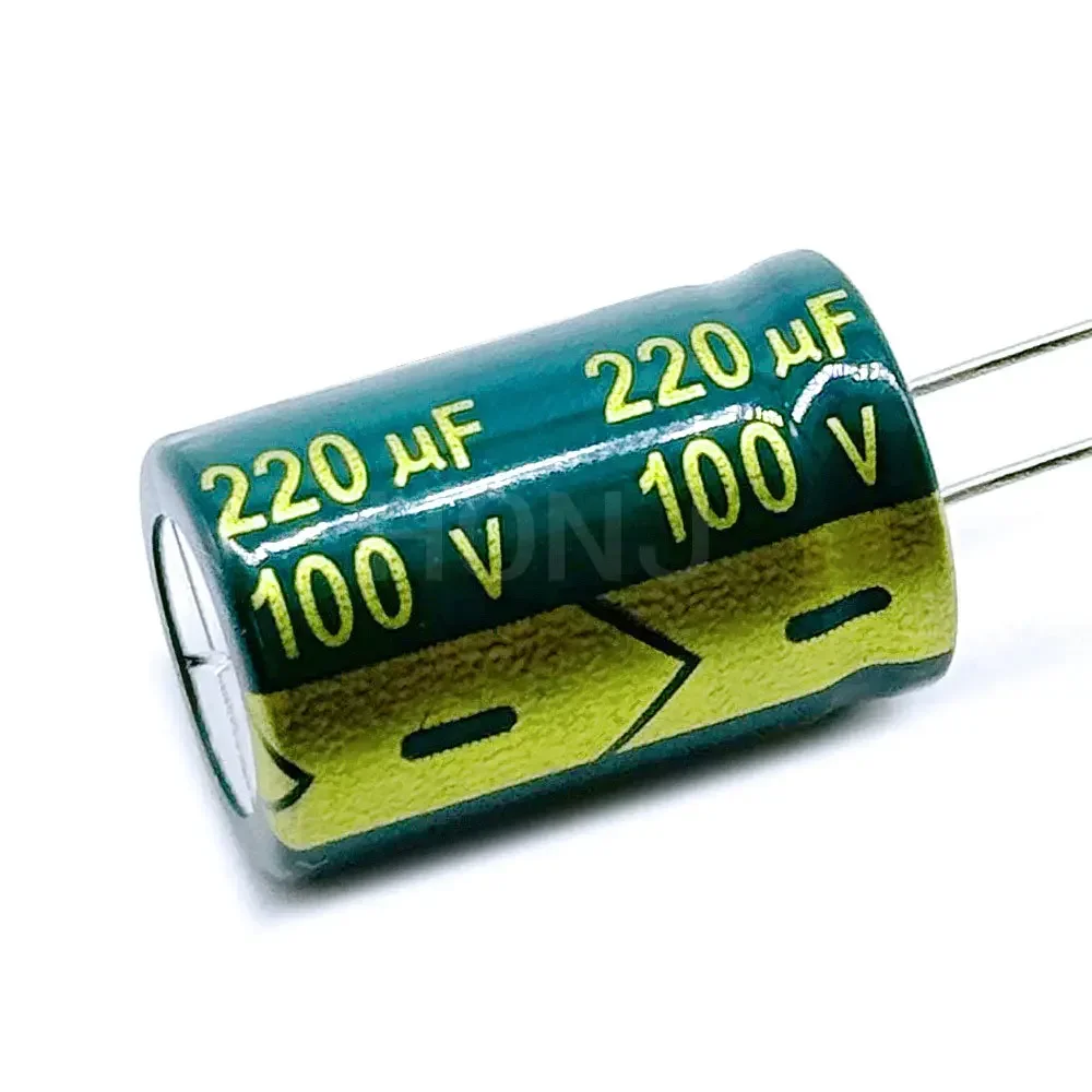 10PCS 100V220UF 13X20mm 220UF 100V 13*21 Aluminum electrolytic capacitor 20%