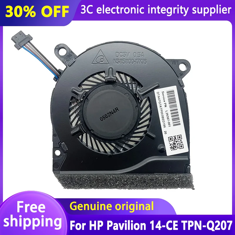 Original New CPU GPU for Laptop HP Pavilion 14-CE TPN-Q207 Cooling Fan Cooler fan Discrete Graphics Card Versions L26367-001