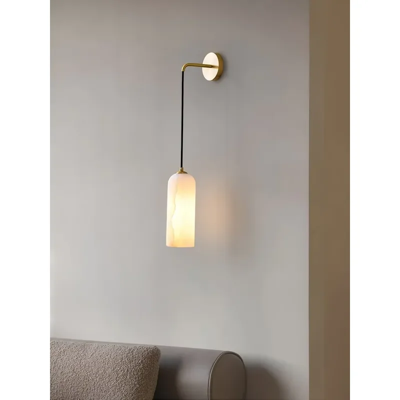 Modern Simple Wall Lamp With Natural Mica Stone Wall Light Hotel & Home Decor Indoor Wall Sconce