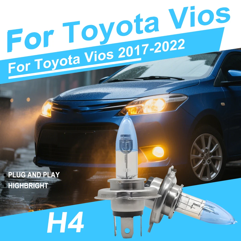 

H4 Car LED Bulbs Headlamps Kit 12V 100W Car Auto Fog Lamps Xenon Lamp Halogen Car Headlight Bulbs For Toyota Vios 2017-2022
