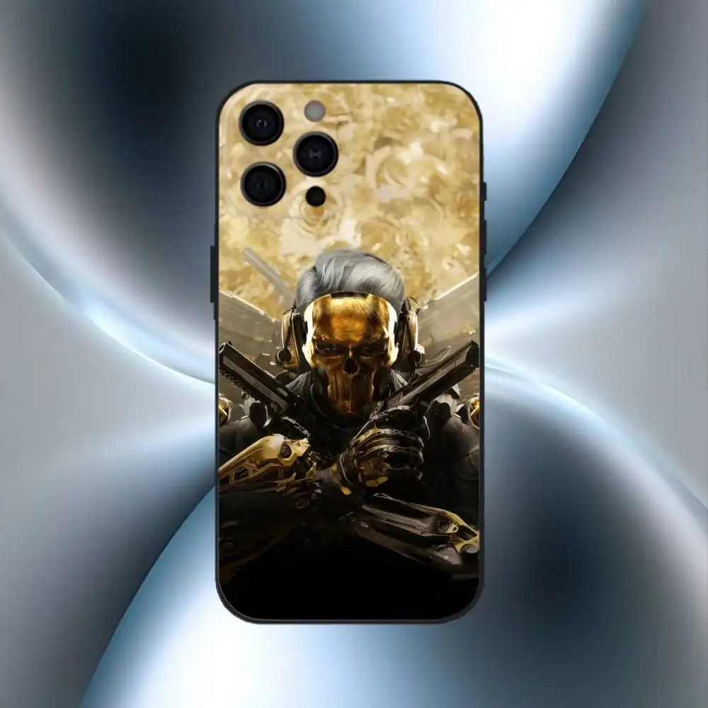 حافظة هاتف Delta Force لهاتف iPhone17,16,15,14,13,12,11 Plus، Pro Max غطاء أسود ناعم