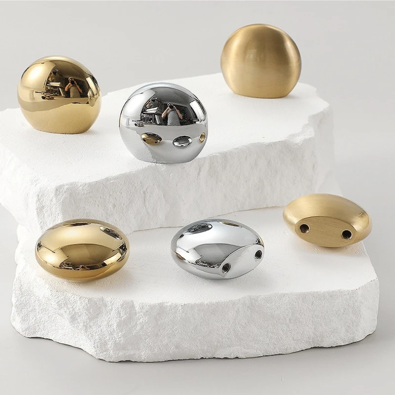 Modern Solid Brass Knobs for Furniture Creative Design Knobs and Handles for Drawers Home Accessories Kitchen Cabinet Handles