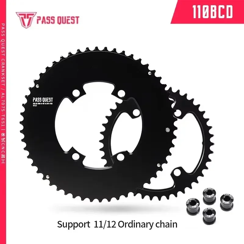 

PASS QUEST 110BCD R92-8100 2X Sprocket AERO Crankshaft set ROAD Bike Gravel Bike 12 Speed Bicycle Chainwheel Cycling Accessorie