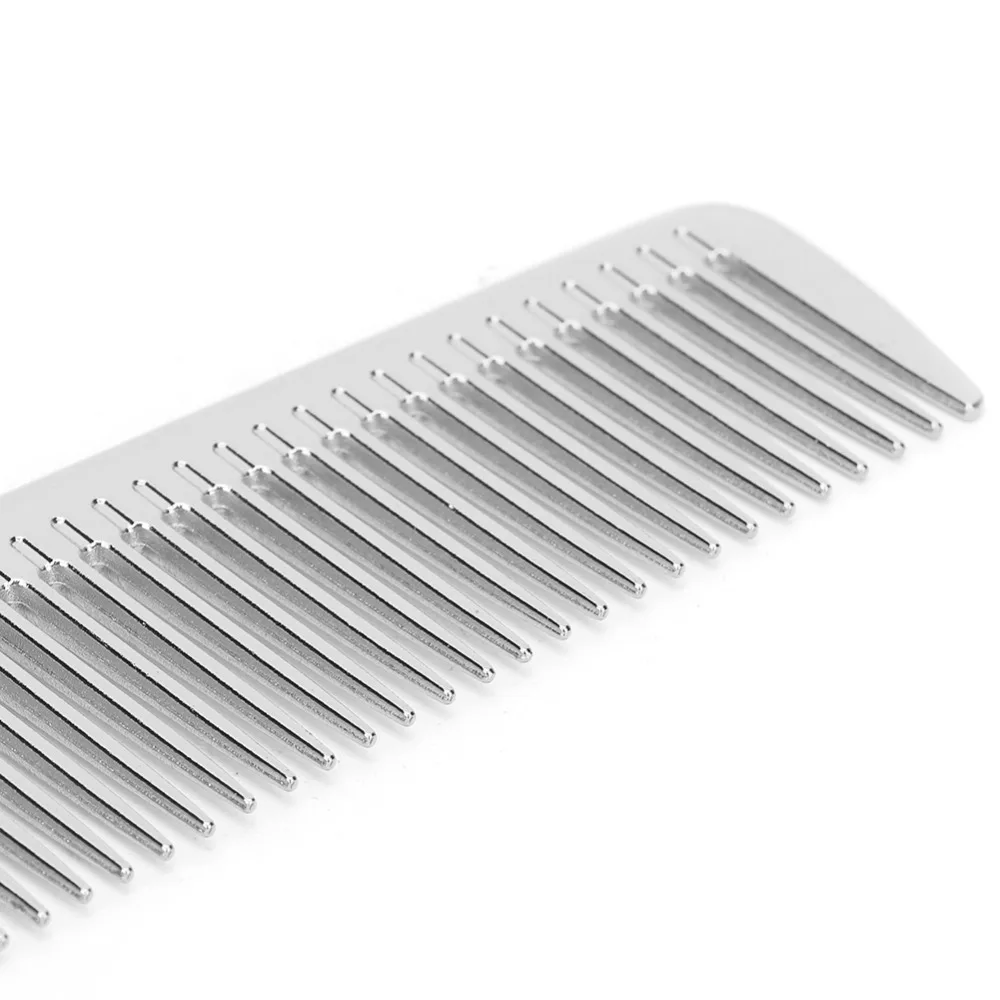 Aluminum Material Professional Anti-Static Haircut Comb Durable Material Anti Static Design Aluminum Comb Non Slip Ergonomic