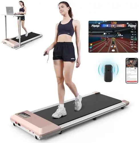 Walking Pad, Upgrade Smart Under Desk Treadmill, 2.5HP Small Quiet Portable Treadmill, Walking Treadmill Under Desk