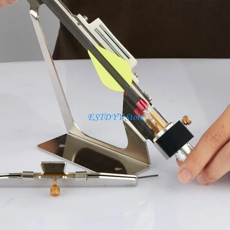 

G6DE Алюминиевый сплав Fletching Jig Инструмент для склеивания оперения для стрелы Перо Tool