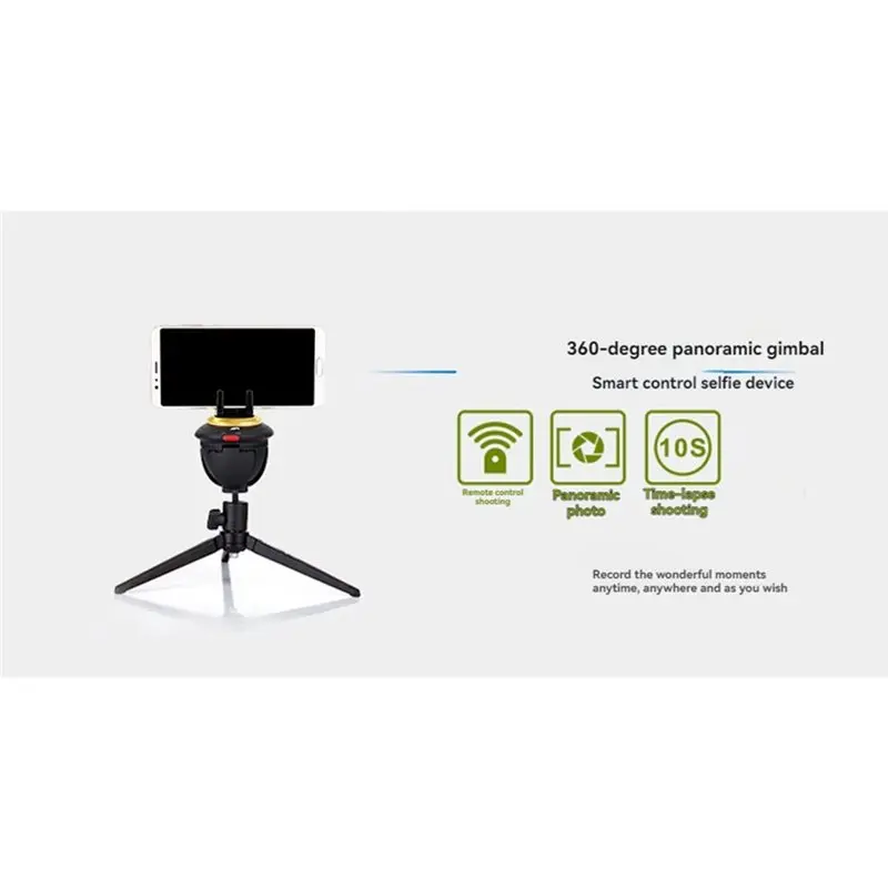 MRP01 360° Rotation Mini Electric Panorama Head For Gopro Action Camera Smartphone Phone Time Lapse Tripod Ball Head