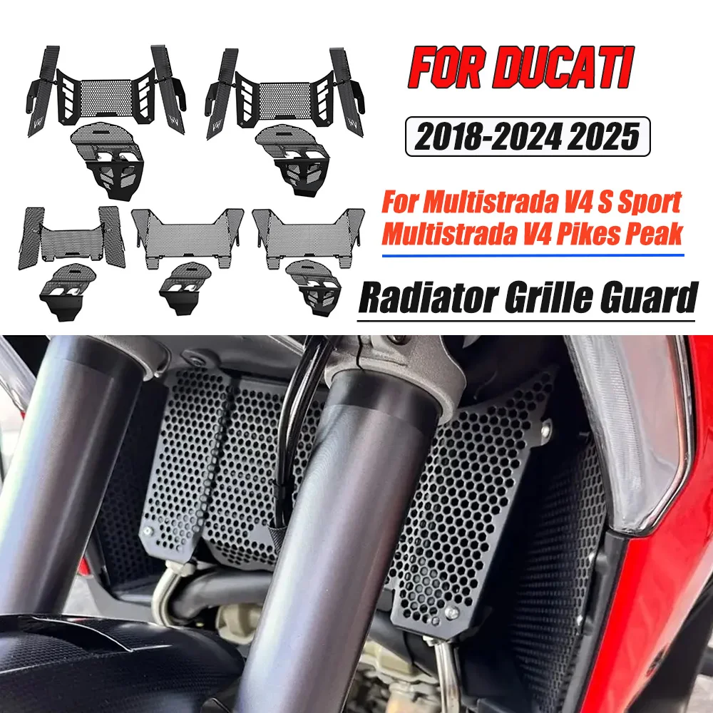 

Motocycle Radiator Grille Cover Water Tank Guard Protection For Ducati Multistrada V4S Sport Multistrada V4 Pikes Peak 2021-2025