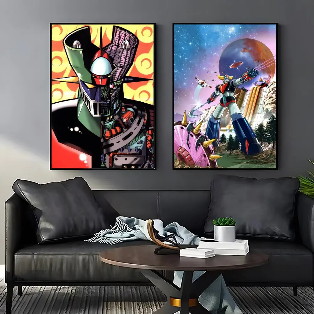 M-Mazinger Z Poster Home Living Bed Room Bar Hallway Sticky Wall Art Printing Aesthetic Decor