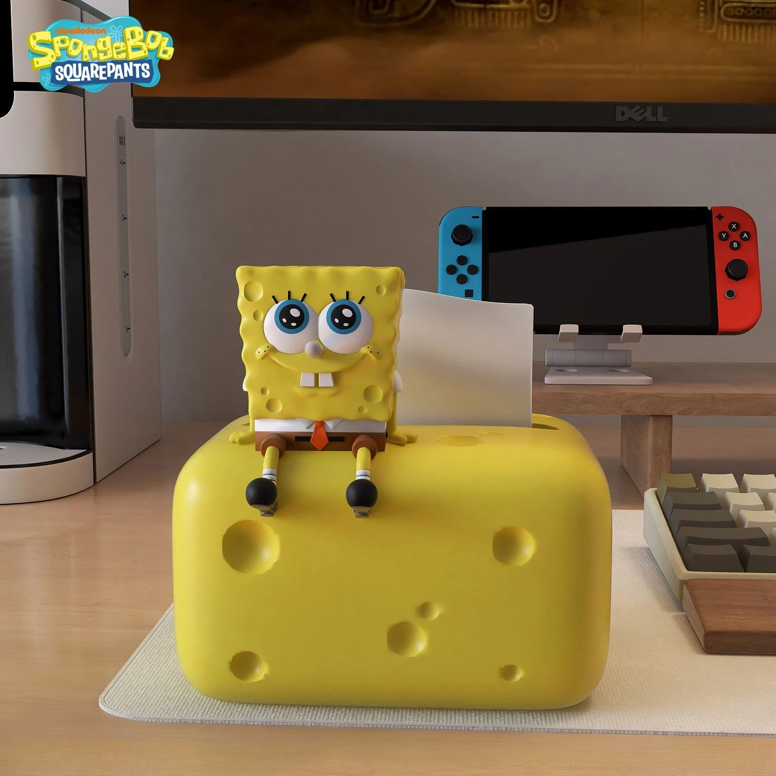 

Коробка для хранения салфеток в виде губки для столовой и спальни, настольное украшение, креативный декор в стиле мультфильмов и аниме