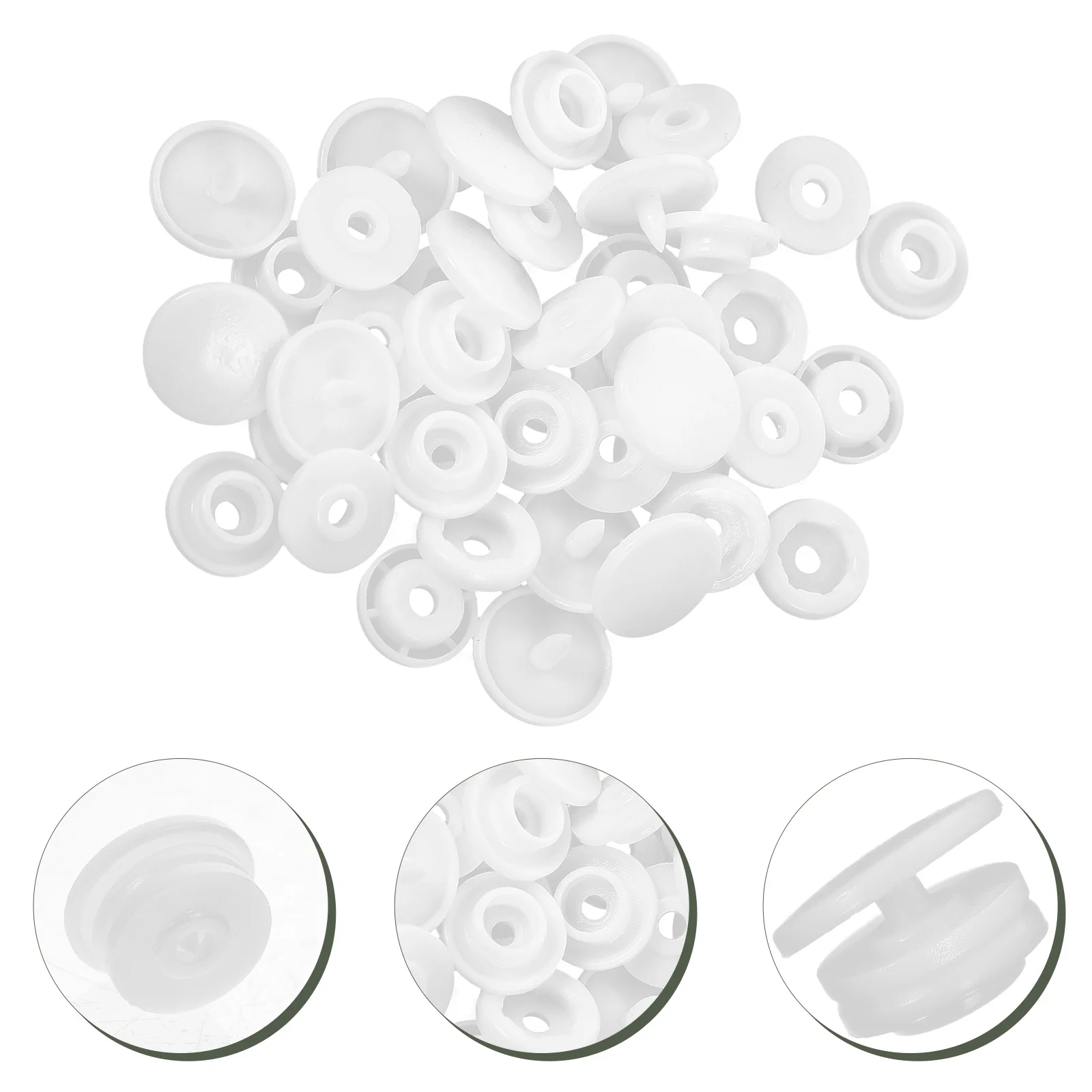 

1000Sets Premium Plastic Snaps Multi-Function Snap Fasteners for Clothing Crafts Practical Button Replacement Sewing Holes