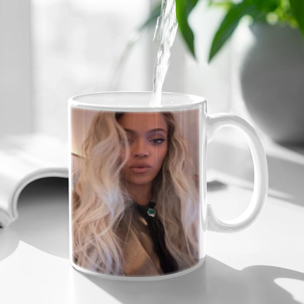 Singer B-Beyonce 11oz Afternoon Tea Mug Multifunctional Ceramic Coffee Mug Porcelain Coffee Cup Drinking Cup