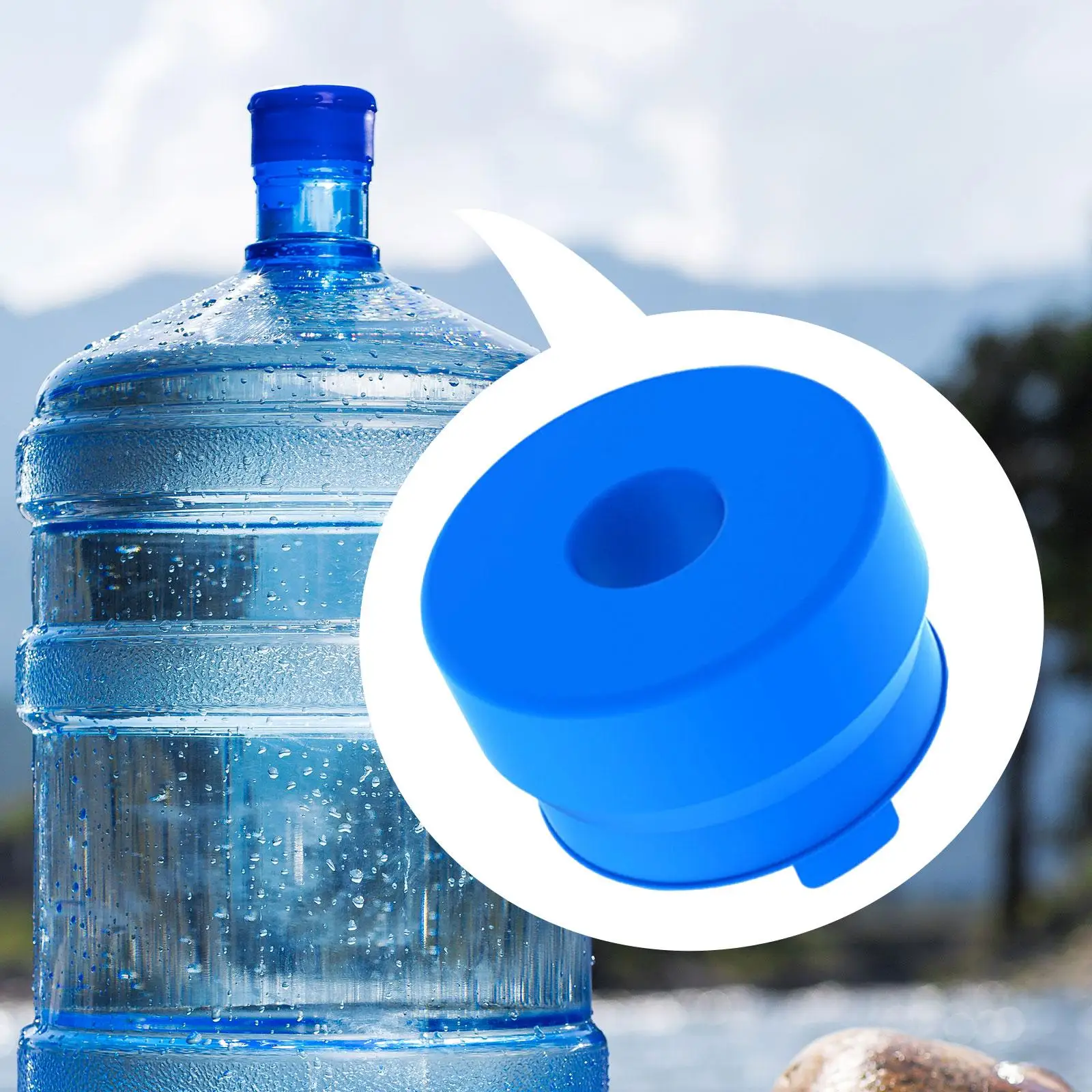 Universal Water Jug Cap Silicone for 3 Liter Dispenser and 5 Gallon Bottle Leakproof Reusable