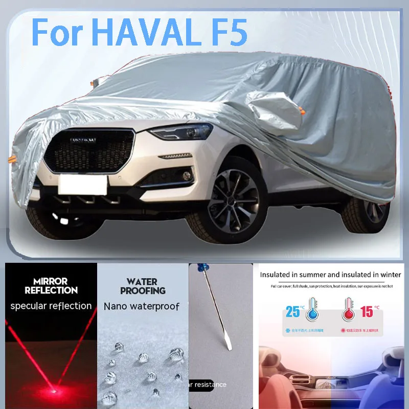 

For HAVAL F5 Full Car cover with UV protection and Winter Insulation roles,Rainproof,Snowproof Ati-frost properties.