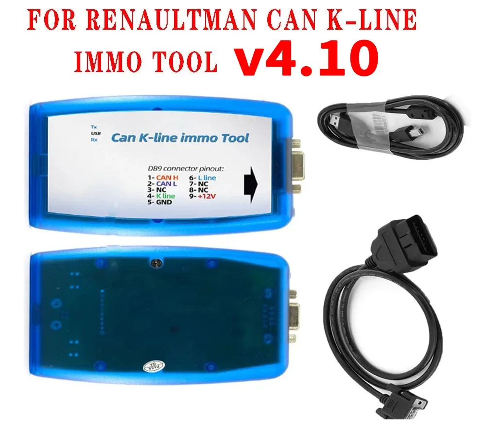 Newest V4.10 For Renaultman Auto ECU Programmer For Renault C-AN K-Line Immo Tool OBD2 EEPROM Read Write For Renault Chip Tuning