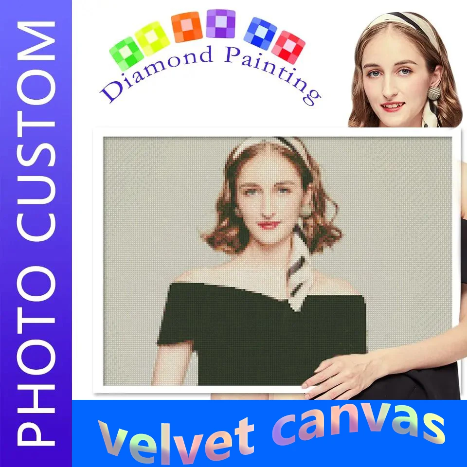 

Бархатная фотография на заказ алмазная живопись домашний настенный комплект стикер на стену 5D вышивка крестиком полный квадратный круглый комплект DIY мозаика вышивка