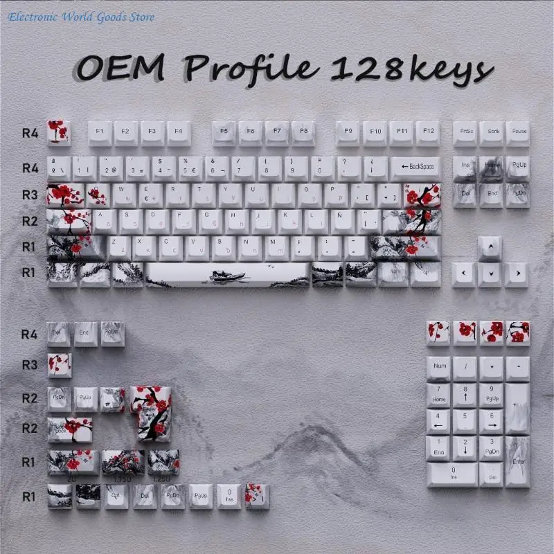 A3PD OEM Profile Mechanical Keyboards Keycaps For 128-Key Switches Multiple Languages