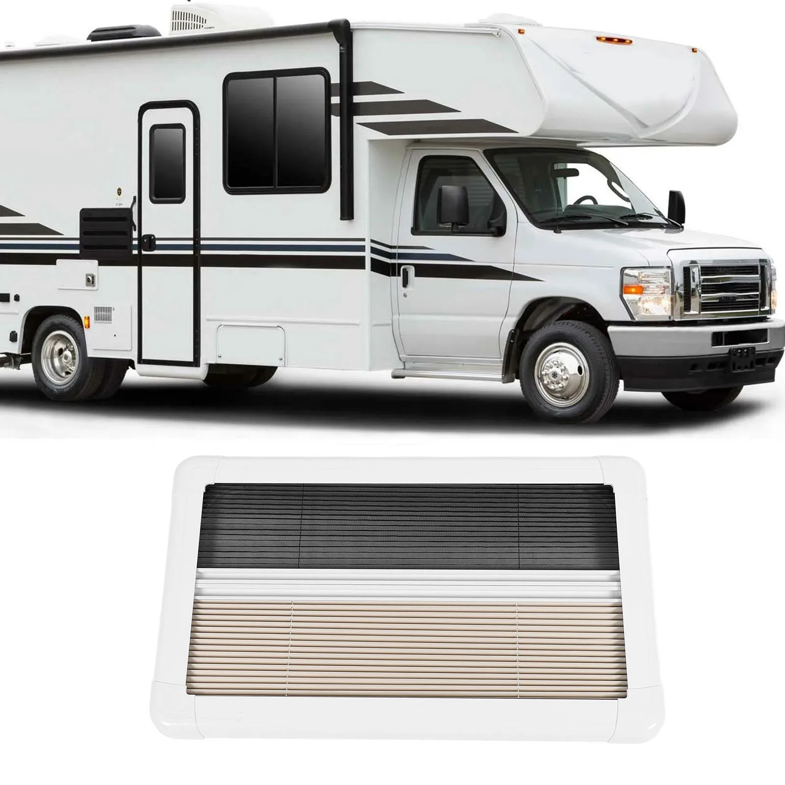 

RV Window Interior Shade 28x16inch RV Interior Shade Blinds Screen UV for Van Motorhome Window