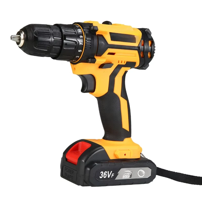 1150RPM 2-Speed Rechargeable Wireless Power Drills Portable Cordless Impact Drill Multifunction Lithium Electric Screwdriver Set