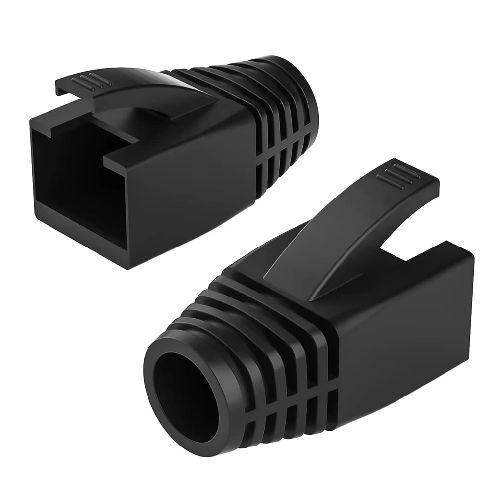 ZoeRax 50PCS RJ45 Ethernet Network Cable Strain Relief Boots Cable Connector Plug Covers for CAT8 CAT7 CAT6A (OD: 7.0mm~8.5mm)