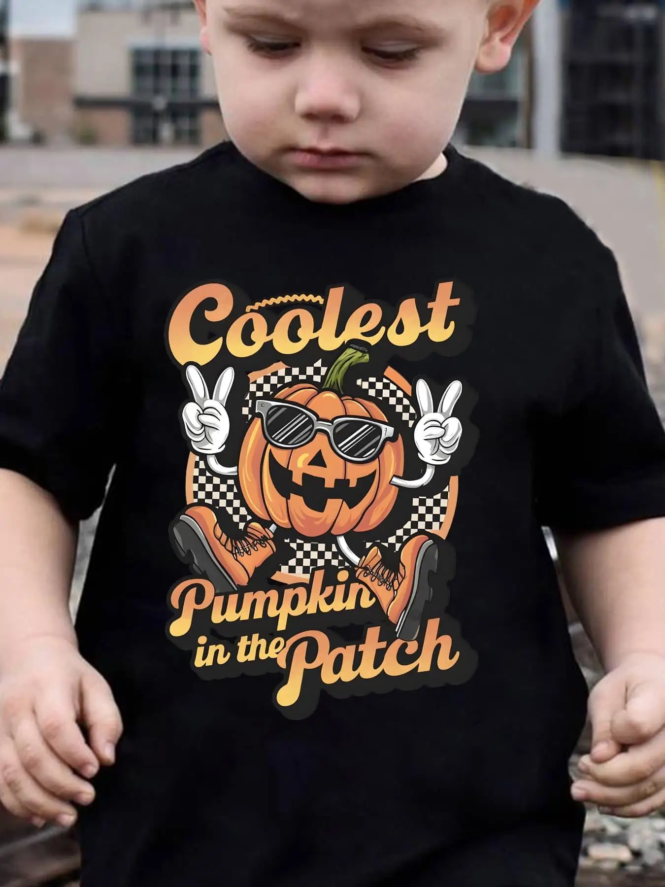 Kids Boys Girls Family Matching T Shirt Coolest Pumpkin In The Patch Halloween Graphic Print Short Sleeve Tee Casual Tops