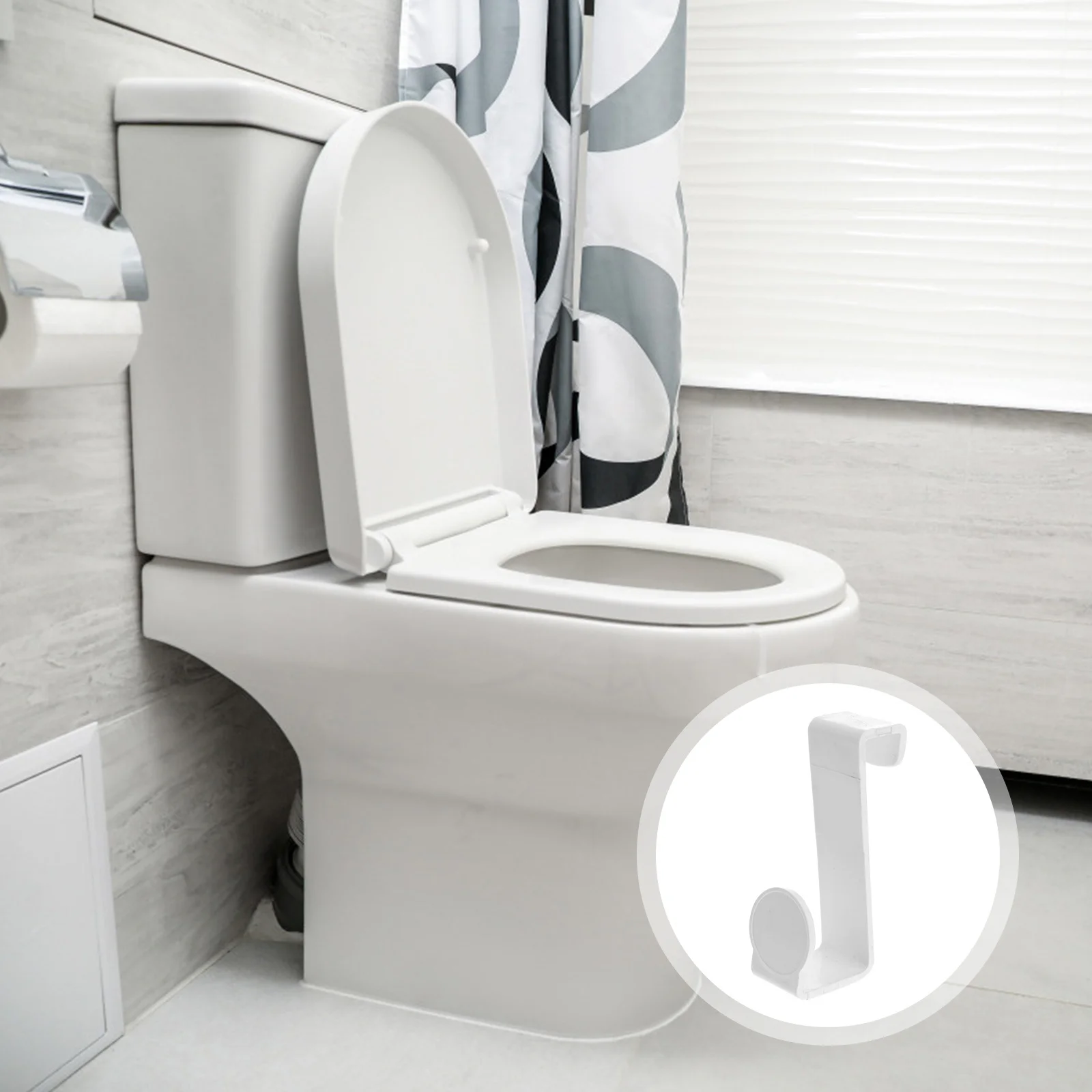 

Toilet Seat Hook Z Shaped Plastic Hanging Hook For Bathroom Kitchen Back Door Organizer Home Storage Solution Punch Free