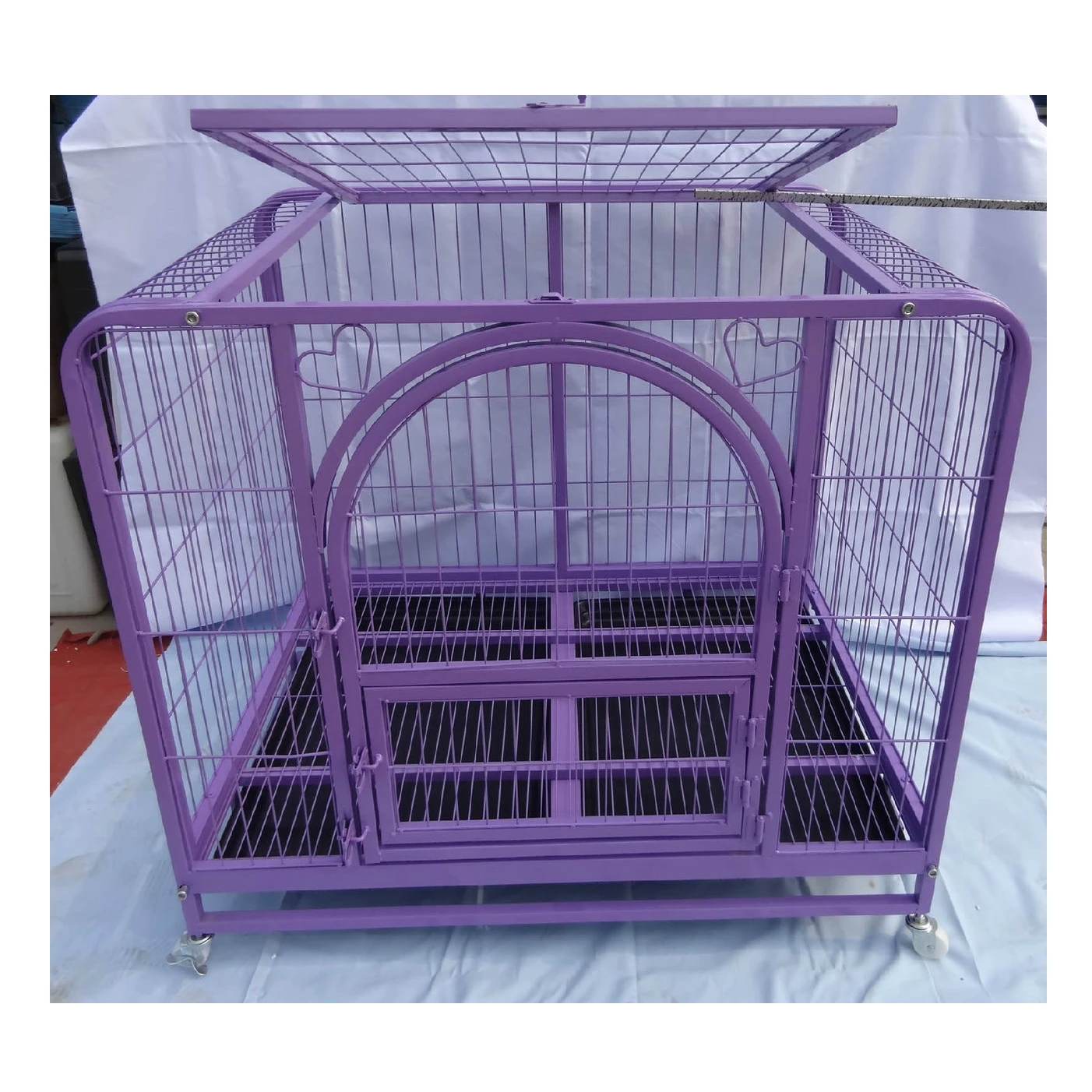 Factory Price Galvanized Steel Large Compatible Dog Kennel Cage Various Shapes Sizes