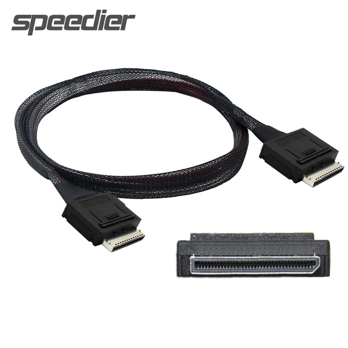 

Oculink 8x SFF-8611 To SFF 8611 8x Connection 80P Hard Disk SSD Solid State PCI-E PCI Express 4.0 Data Cable for Nvme HDB 8-LANE