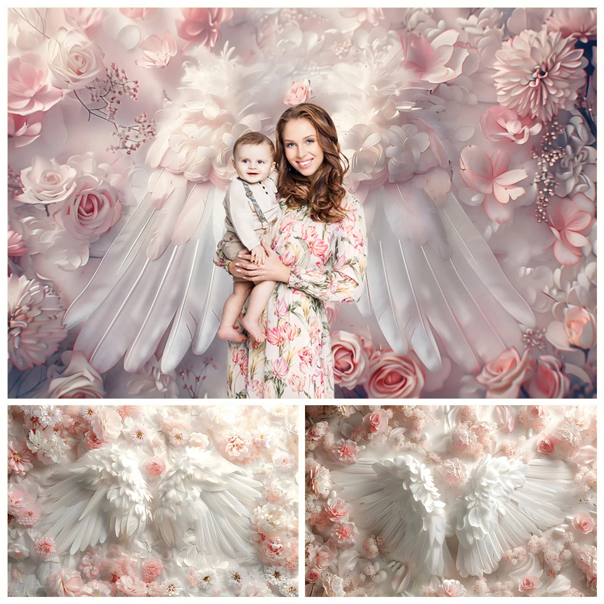 الوليد استحمام الطفل التصوير خلفية للأطفال الفن صورة الأزهار أجنحة الزهور التصوير خلفية الصورة استوديو الدعائم