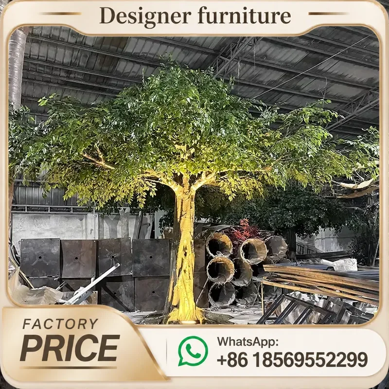 Artificial Ficus Tree Large Simulated Banyan Plant For Indoor Hotel Mall Scenic Spot Custom Green Decor