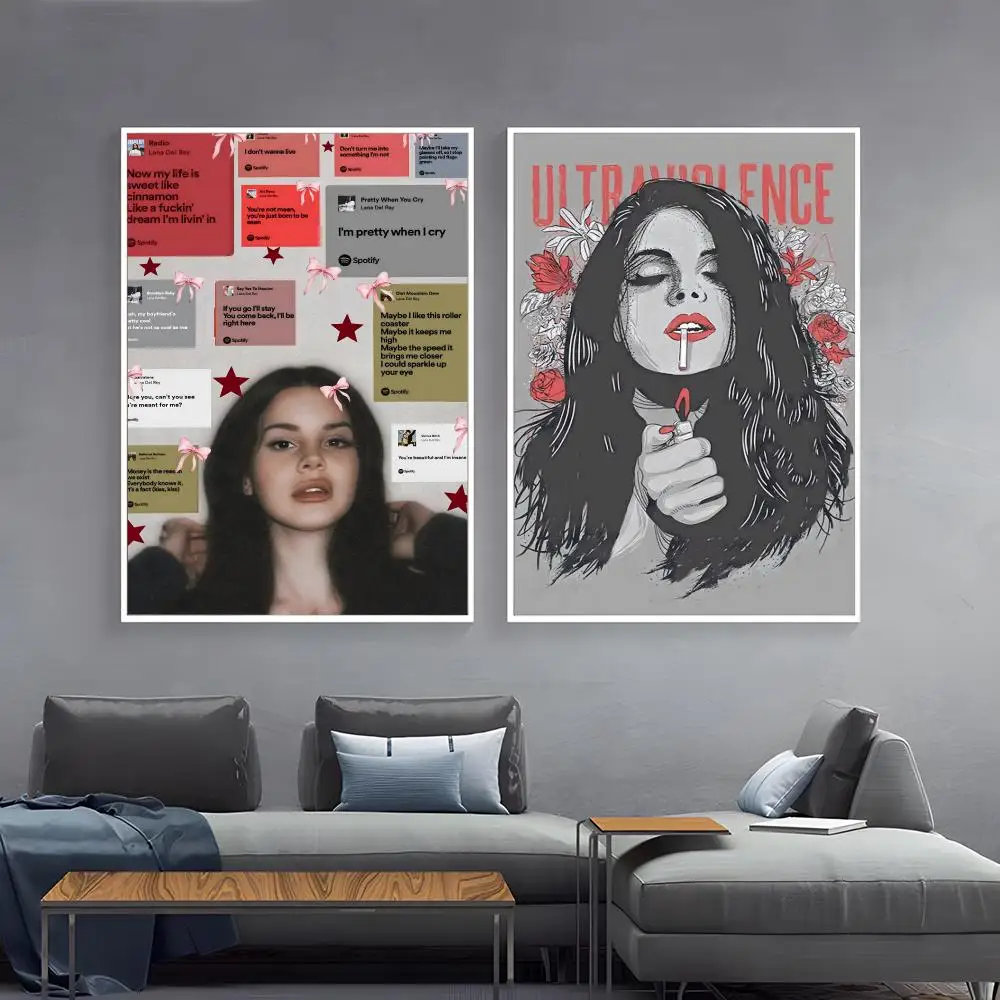 Singer Lana Del Rey Poster Paper Print Home Living Room Bedroom Entrance Bar Cafe Art Painting Decoration