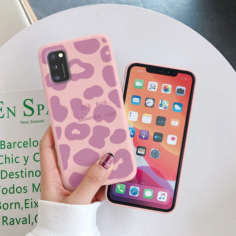 Leopard Print Phone Case For Samsung Galaxy A31 A41 Protection Back Cover Soft Silicone Fundas For Samsung A 31 Coque Shell Cute