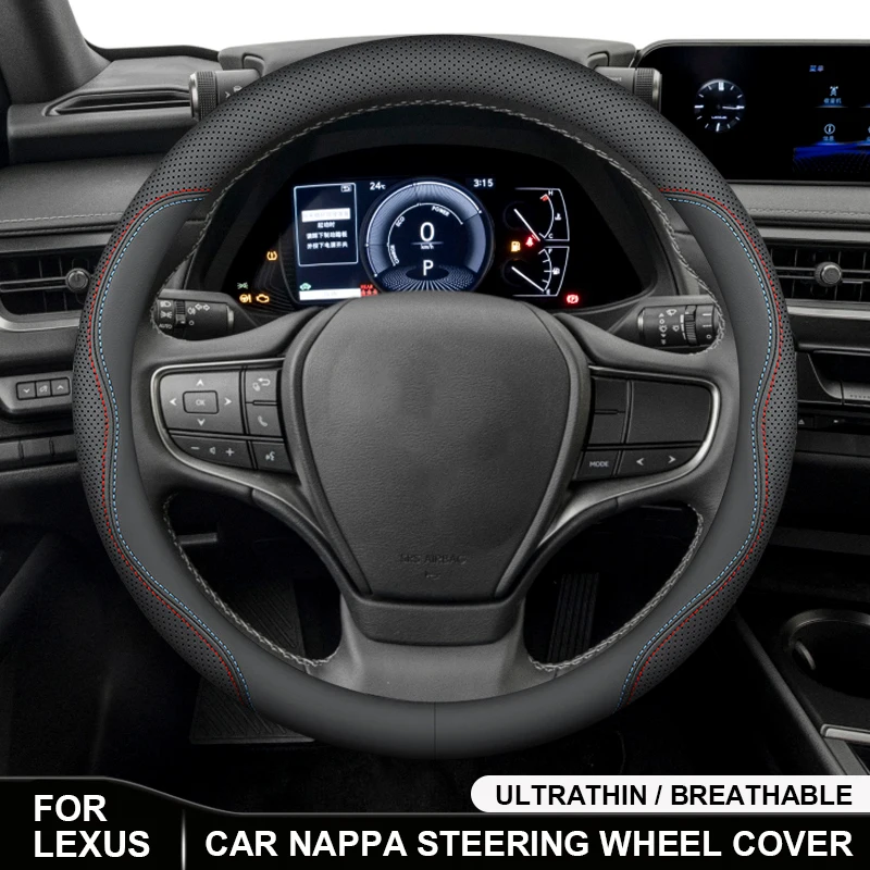 

Non-Slip Leather Car Steering Wheel Cover For Lexus ES200 ES250 ES260 ES300 CT200H Fsport GS GX IS LS LM LX LX470 LX570 NX RX UX