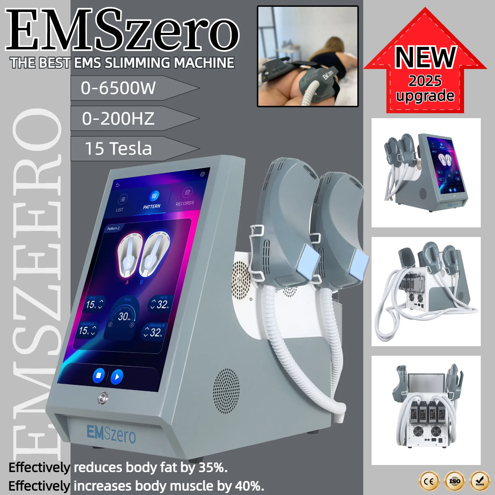 

Emszero Machines Latest Professional 6500W Portable NEO Body Slimming Nova RF Mini Muscle EMS ZERO Electromagnetic Stimulation