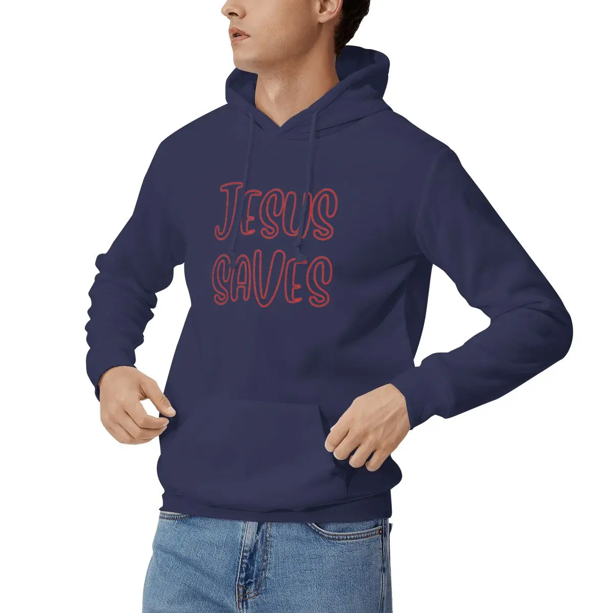 Jesus Saves Hoodies Men's Women Casual Pullover Sweatshirt Hip Hop Long Sleeve Clothing Autumn Winter