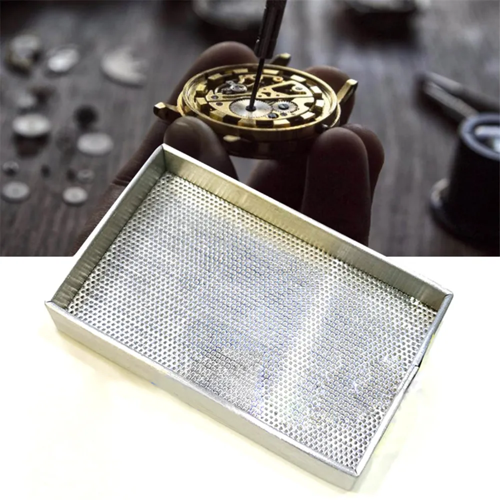 Watch Parts Aluminum Frame Steel Mesh Storage Tray Organizer Dryer Plate Cleaning Tool Watch Drying Tray Watch Repair Accessory