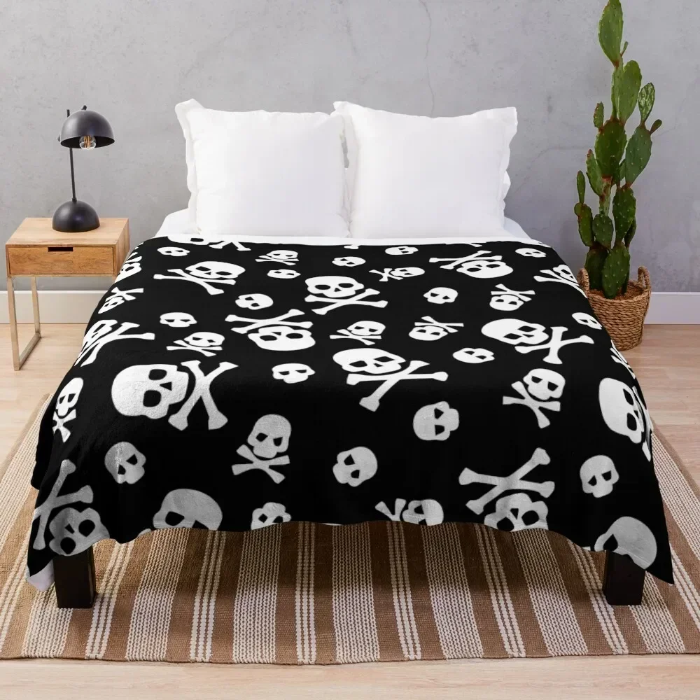 

skulls pattern Throw Blanket Personalized Gift Plaid on the sofa Soft Beautifuls Blankets Plaid Sofa Quilt Blankets